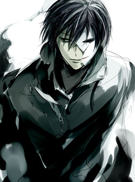 Safebooru - 1boy bangs black coat black eyes black hair broken mask darker than black greyscale hair between eyes hei joka (night gate) male focus mask monochrome sketch solo torn clothes torn coat upper body white background | 2796286 Hei Darker Than Black, Black Eyes Black Hair, Darker Than Black, Torn Clothes, Danmachi Anime, Breaking Hair, Dark Fantasy Artwork, Fate Stay Night Anime, Eyes Black