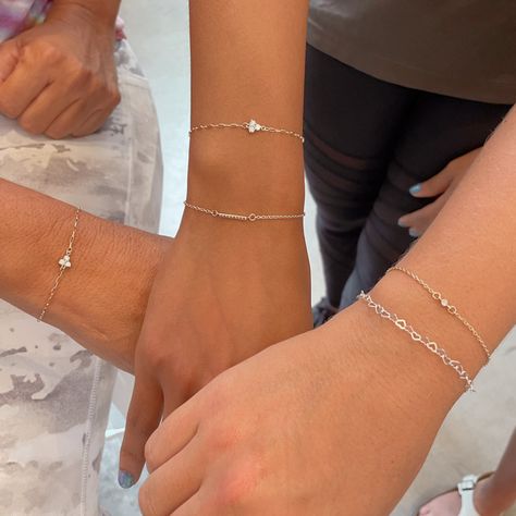 Silver Permanent Bracelet, Permanent Jewelry Silver, Summer Jewelry Silver, Permanent Jewelry Pop Up, Pretty Stacks, Permanent Bracelet, Hand Jewellery, Pop Jewelry, Permanent Jewelry