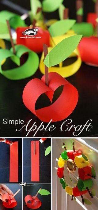 The Best Apple Activities and Craft Ideas! Apple Crafts, Paper Apple, Apple Craft, Apple Activities, Halloween Games For Kids, Apple Theme, Fall Craft, Autumn Crafts, Kids Party Games