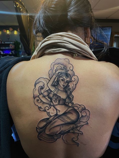 South Asian Tattoos For Women, Asian Indian Tattoo, South Indian Tattoo, South Asian Tattoo, Thigh Tat, Stomach Tattoos, Mehndi Tattoo, Indian Tattoo, Asian Tattoos