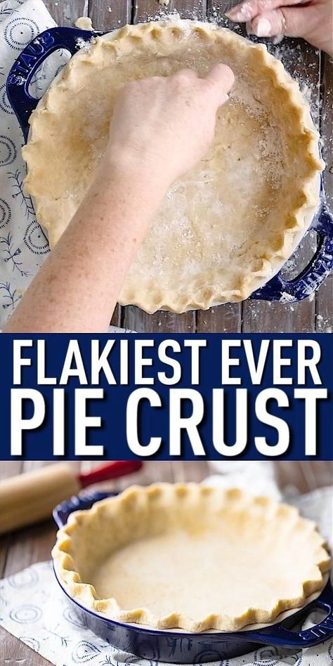 Recipe With Self Rising Flour, Thanksgiving Recipes Dessert Pies, Best Pie Crust Recipe, Pie Pastry Recipe, Homemade Pie Recipes, Dessert Pies, Flaky Pie Crust Recipe, Pie Crust Recipe Easy, Pie Crust Designs