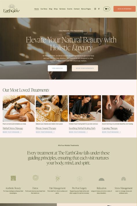 holistic spa template, wellness website design, eco-friendly site, chakra balancing template, intuitive healing Squarespace, mindful living template, spiritual wellness website, natural skincare site, energy healing template, organic spa website, reiki master website, plant-based wellness template, holistic therapy design, spiritual coach branding, wellness center site, sustainable spa template, yoga instructor website, serene spa design, botanical wellness template, holistic healing site. Spa Website Design, Retreat Branding, Brain Balance, Wellness Branding, Wellness Website, Head Spa, Spa Owner, Luxury Wellness, Squarespace Website Templates