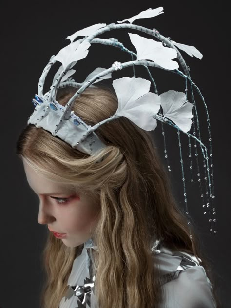 Paper Head Piece, Rain Headpiece, Jellyfish Headpiece, Bone Headpiece, Alien Headpiece, Futuristic Headpiece, Wearable Art Headpieces, Avant Garde Headpiece, Head Piece Fashion