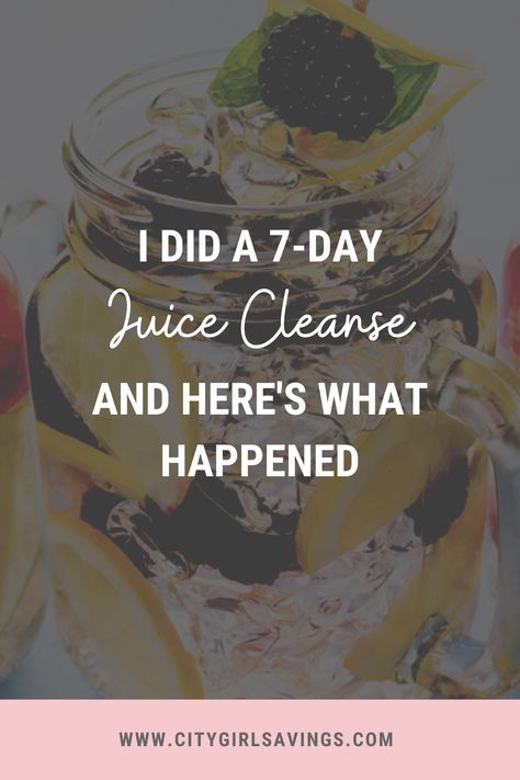 Have you ever done a juice cleanse? I recently did a 7 day #JuiceCleanse – want to know what happened? Head to the blog to read more! #CityGirlSavings #HealthyLiving How To Do A 3 Day Juice Cleanse, Juice Cleanse 7 Day, 7 Day Juice Cleanse, Liquid Cleanse, 7 Day Cleanse, 3 Day Juice Cleanse, Salad Diet, Beauty Content, Cleanse Me