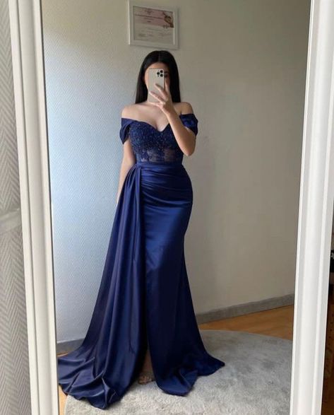 Navy Blue Dresses Prom, Deres Woman, Elegant Blue Corset Dress For Prom Season, Blue Party Gown With Corset Back, Royal Blue Party Dress For Eid, Navy Blue Dress Outfit Wedding, Royal Blue Dresses For Eid, Blue Satin Evening Corset Dress, Blue Satin Prom Dress