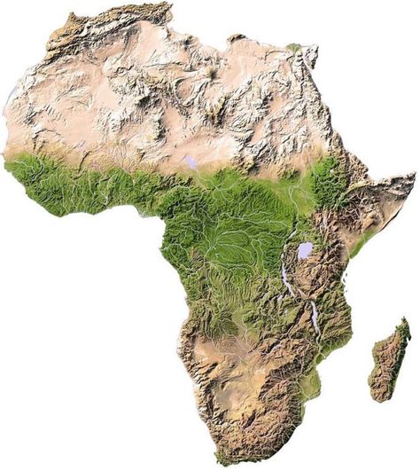 Topographic raised relief map of Africa Maps Of Africa, Map Of Africa, Geography Map, African Map, African Travel, World Geography, Relief Map, Africa Map, Fantasy Map