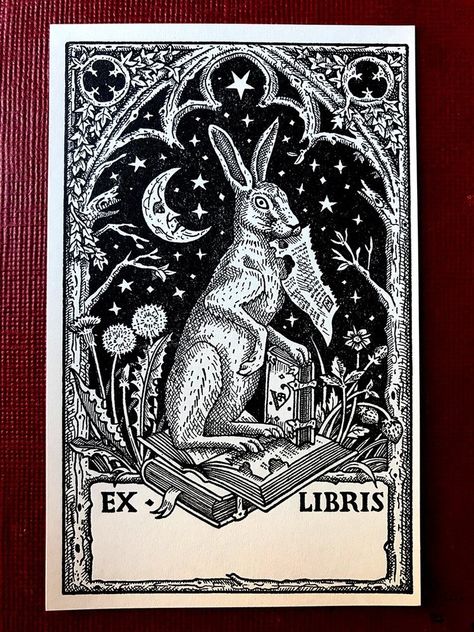 Bookplate Design, Book Of Kells, Natural Paper, Fairytale Illustration, Glue Stick, Chalk Pastels, One Dollar, Book Images, Ex Libris