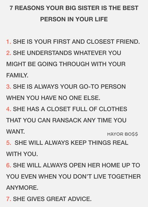 How To Be A Better Sister, How To Be A Better Big Sister, Sisters Goals, Teen Life Hacks, Special Words, Best Sister, Teen Life, Friend Goals, Always You