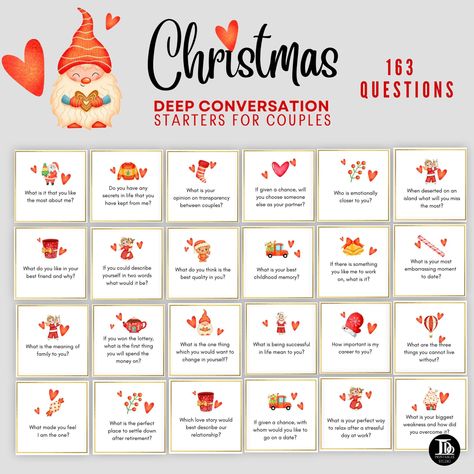 Christmas Deep Conversation Starters for Couples | Stocking Fillers for Men & Women | Fun Couple's Advent Calendar Activity Cards Printable! |  husband and wife tattoos meaningful unique Couple Advent Calendar Ideas, Advent Calendar Couples, Diy Advent Calendar For Couples, Advent Calendar Fillers For Boyfriend, Couple Advent Calendar, Advent Calendar Fillers For Women, Couples Advent Calendar Ideas, Advent Calendar Fillers Men, Advent Calendar For Husband