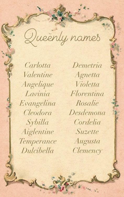 Aesthetic baby name list Street Names Aesthetic, Unique Women Names, Princess Last Names, Royalty Name Ideas, Feminine Last Names, Queenly Names, Princess Names Ideas, Regal Last Names, Rare Unique Names