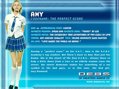 Amy Bradshaw | DEBS Wiki | Fandom Jill Ritchie, Sara Foster, The Perfect Score, S Pictures, Velour Jumpsuit, Meagan Good, Jordana Brewster, Gone Girl, Rotten Tomatoes