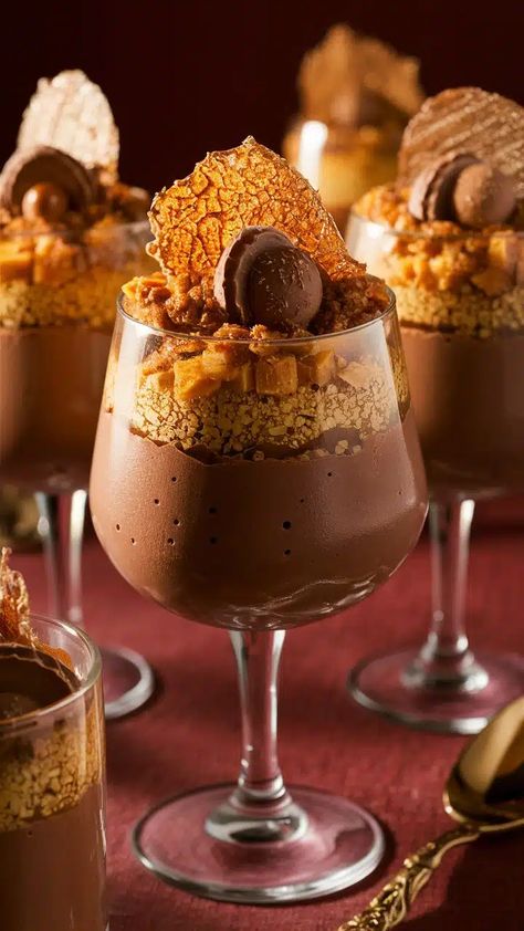 Irrésistibles Desserts de Noël au Chocolat : 10 Recettes Gourmandes à Découvrir Cafe Gourmand Desserts, Fancy Desserts Presentation, Christmas Chocolate Desserts, Dessert Simple, Food Wars, Christmas Food Desserts, Christmas Chocolate, Chocolate Desserts, Christmas Desserts