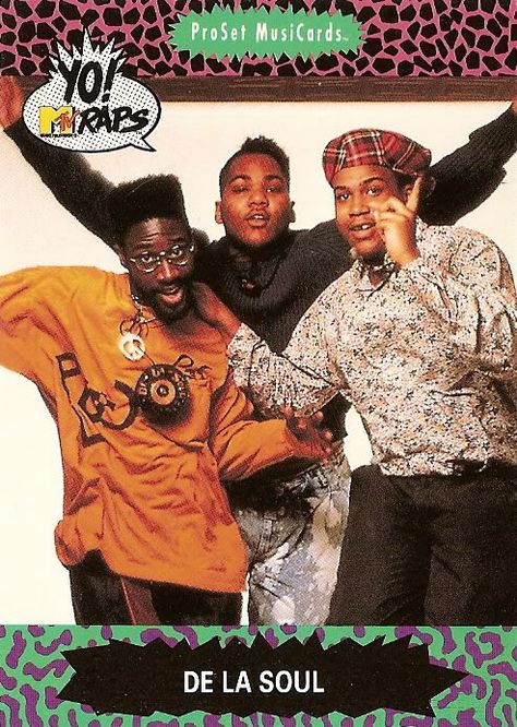 De La Soul's YO! MTV Raps trading card Funky Image, Yo Mtv Raps, Black Musicians, Cultura Hip Hop, History Of Hip Hop, Hiphop Dance, Hip Hop Classics, Best Hip Hop, 80's Music