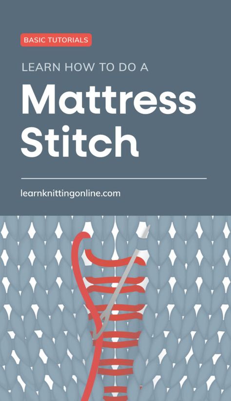 Learn How to Do A Mattress Stitch [FREE Knitting Tutorial] | LKO Mattress Stitch Knitting, Knitting Tutorial For Beginners, Addi Knitting Machine, Loom Knitting Stitches, Knitting Hacks, Invisible Stitch, Circular Knitting Machine, Knitting Help, Mattress Stitch