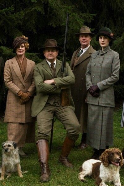 Tweed ~ Downton style Downton Abbey Costumes, Matthew Crawley, The Hunting Party, Downton Abbey Series, Hugh Bonneville, Julian Fellowes, Dowager Countess, Downton Abbey Fashion, Masterpiece Theater