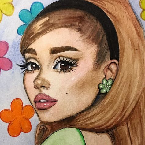 liv on Instagram: “@arianagrande the background is ugly don’t look at it . . . . . . #arianagrande #ariana #positions #watercolorpainting #watercolor #art…” Ariana Grande Watercolor, Ariana Grande Painting, Draw Ariana Grande, Ariana Grande Cartoon, Ariana Grande Sketch, Ariana Grande Art, Ariana Grande Anime, Ariana Grande Drawings, Realistic Pencil Drawings