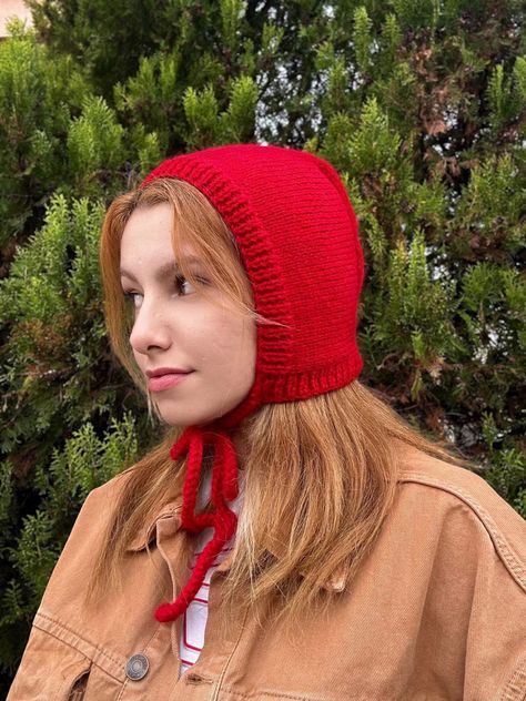 Item Information * Handmade Red Bonnet *You can clean it in wash machine at 30 degrees. *If you have any questions you can contact us. (Customization,size, shipping etc.) Welcome to AlisdaKnit!  We started our journey with my mother we opened a little Instagram page called @alisdaknit for handmade, knitted clothes, crochet clothes; from now on we just started to sell in Etsy. You can find different kinds of designed clothes in our page. Our location is İzmir/ Turkey, but we can ship worldwide. S