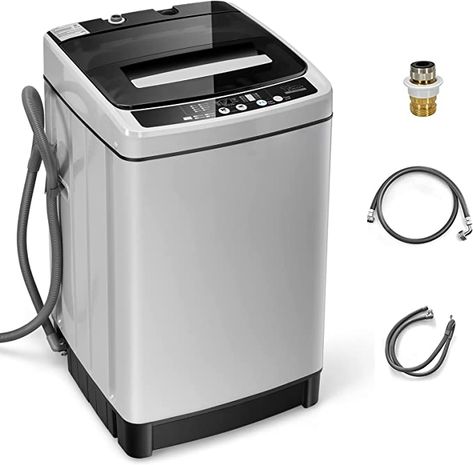 Giantex Full Automatic Washing Machine, 2 in 1 Portable Laundry Washer 1.5Cu.Ft 11lbs Capacity Washer and Spinner Combo 8 Programs 10 Water Levels Energy Saving Top Load Washer for Apartment Dorm Dorm Appliances, Portable Dryer, Compact Laundry, Automatic Washing Machine, Apartment Dorm, Portable Washer, Mini Washing Machine, Portable Washing Machine, Washer Machine