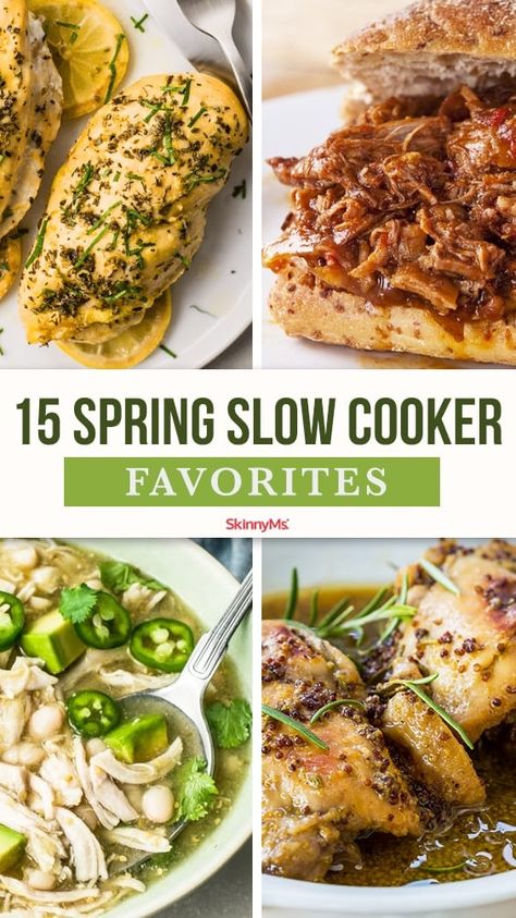 Spend More Time Enjoying the Indoors With These 15 Spring Slow Cooker Favorites Spring Flavors, Easy Spring Recipes, Healthy Spring Recipes, Spring Soups, Spring Recipes Dinner, Spring Meals, Spring Dinner, Dump Meals, Healthy Slow Cooker