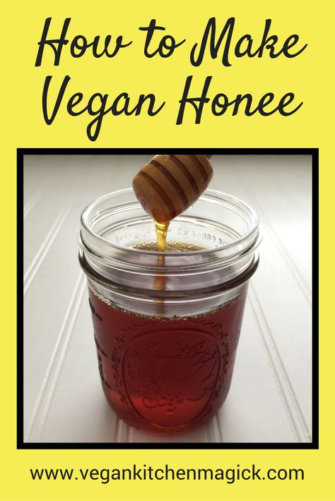 Vegan Honey Recipe, Clean Alternatives, Vegan Copycat, Vegan Honey, Food Sauces, Vegan Staples, Plant Diet, Vegan Jelly, Vegan Tips