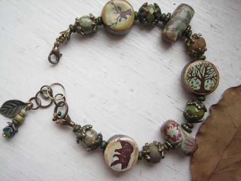 Woodland bracelet, forest wilderness, rustic earthy, roam free, into the forest I go, wild things, message bracelet, nature affirmation Forestcore Jewelry, Woodland Bracelet, Into The Forest I Go, Handmade Bead Jewellery, Grunge Jewelry, Into The Forest, Message Bracelet, Hippie Bracelets, Go Wild