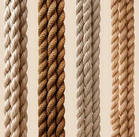 Premium AI Image | set of rope knots textures Rope Texture, Rope Knots, Rope Design, Google Ads, Design Reference, Graphic Resources, Photoshop, Texture, Design