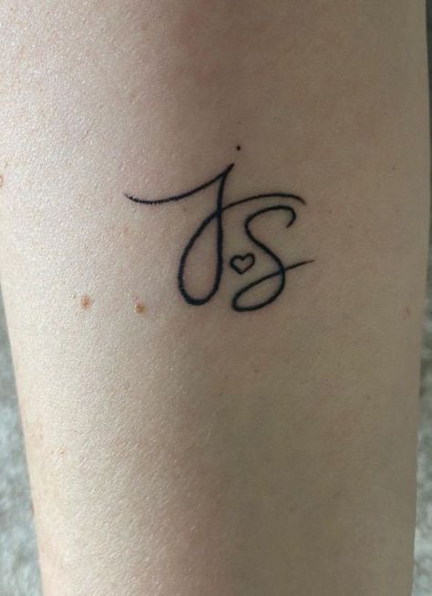 J S Tattoo Initial, Letter J Tattoo Finger, Henna Initials Design, J And L Tattoo, S And J Tattoo, J Tatoos Initial, J S Tattoo, 2 Initial Tattoo, Letter J Tattoos