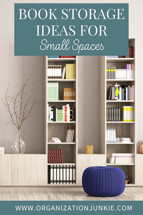 We’ve listed down some of the most creative hacks for book storage for small spaces. Think  outside of bookshelf ideas! You’ll never be out of space for your books with our super-cool, out-of-the-box book storage ideas! Small Space Bookshelf, Book Storage Ideas For Small Spaces, Creative Book Storage, Storage Hacks For Small Spaces, Book Storage Ideas, Hacks For Small Spaces, Storage For Small Spaces, Bookshelves For Small Spaces, Reuse Recycle Upcycle