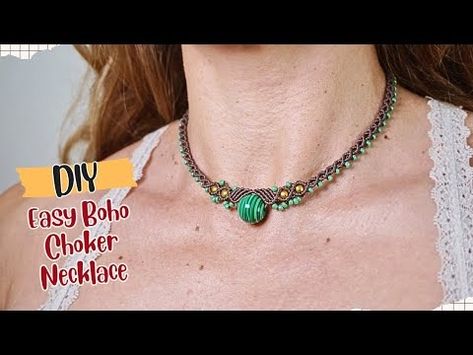 Macrame Choker Tutorial, Choker Tutorial, Choker Diy, Micro Macrame Tutorial, Macrame Choker, Boho Choker Necklace, Diy Choker, Boho Choker, Macrame Patterns Tutorials