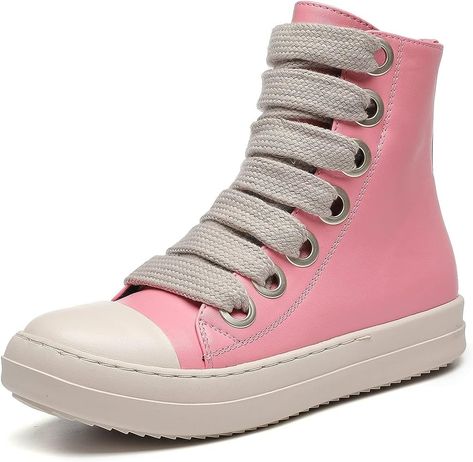 MOFEEDOUKA Womens High Top Sneakers Thick Shoe Laces PU Leather Comfort Platform Walking Shoes wi... | Amazon (US) Women High Top Sneakers, High Top Shoes, Baddie Outfits, Walking Shoes, Leather Sneakers, High Top, Sneakers Fashion, Shoe Laces, Top Sneakers