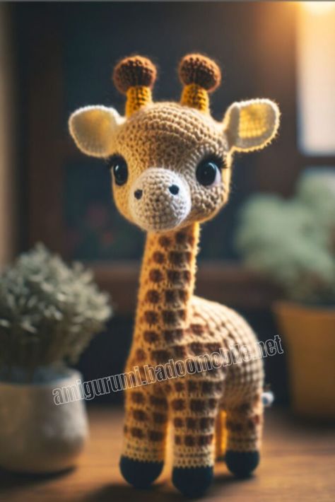 Giraffe Amigurumi Free Pattern, Giraffe Crochet Pattern Free, Crochet Giraffe Free Pattern, Giraffe Lovey, Crochet Creatures, Amigurumi Giraffe, Crochet Giraffe, Giraffe Toy, Giraffe Crochet