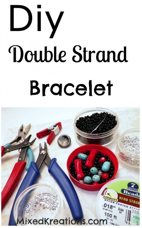 Double Strand Bracelet, Stretch Bracelets Diy, Multiple Strand Bracelet, Beaded Bracelet Diy, Beaded Candle, Bead Wire, Strung Beads, Bracelets Diy, Multi Strand Bracelet