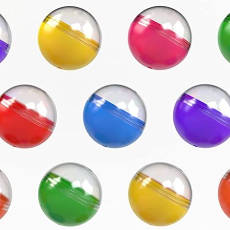 Amazon.com: Vending Machine Capsules - 2 Inch Clear-Colored Plastic Capsules - 100 Pcs Round Capsules - Plastic Party Favor Containers - Prize Machine Capsules - Easter Candy Containers - Candy Hunt Containers : Toys & Games Bulk Party Favors, Typography Packaging, Pokemon Ball, Easter Basket Stuffers, Bath Bomb Molds, Easter Basket Stuffer, Diy Activities, Gumball Machine, Easter Candy