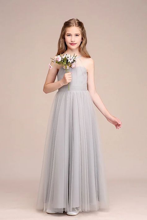 Daisda Latest Illussion Neck Sleeveless Flower Girl Dress Tulle 2t Flower Girl Dress, Coral Flower Girl Dresses, Flower Girl Dresses Floor Length, Grey Flower Girl Dress, Gray Flower Girl, Flower Girl Dress Tulle, Red Flower Girl Dresses, Sleeveless Flower Girl Dresses, Dresses Yellow