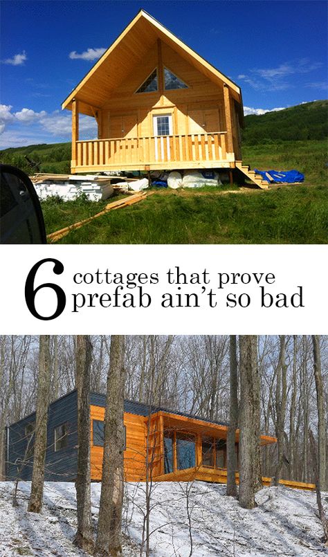 Prefabricated Houses Prefab Cottages, Prefab Cottage, Prefab Cottages, Retreat Design, Resort Ideas, Ontario Cottages, Cabin Retreat, Prefab Cabins, Small Cottages