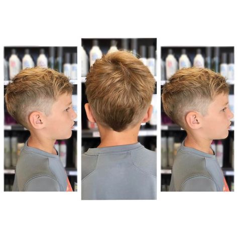 28 Cute Boys Haircuts Cool and School Ready Burst Fade Boys Haircut, Kids Modern Mullet Haircut, Faux Mullet Boys, Kids Mullet Haircut 2023, Euro Mullet Kids, Boys Short Mullet Haircut, Boys Mullets Modern, Boy Mullet Haircut Kids, Modern Mullet Boys Kids