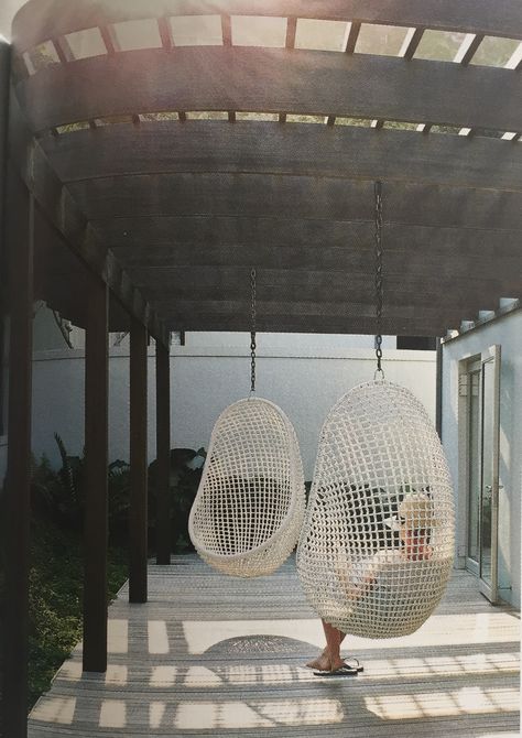 Egg chairs. Weylandts. Perfect for under the pool pergola. Garden Pagoda, Pool Pergola, Investment House, Egg Chairs, Hanging Egg Chair, Garden Makeover, Garden Rooms, Modern Patio, Just Relax