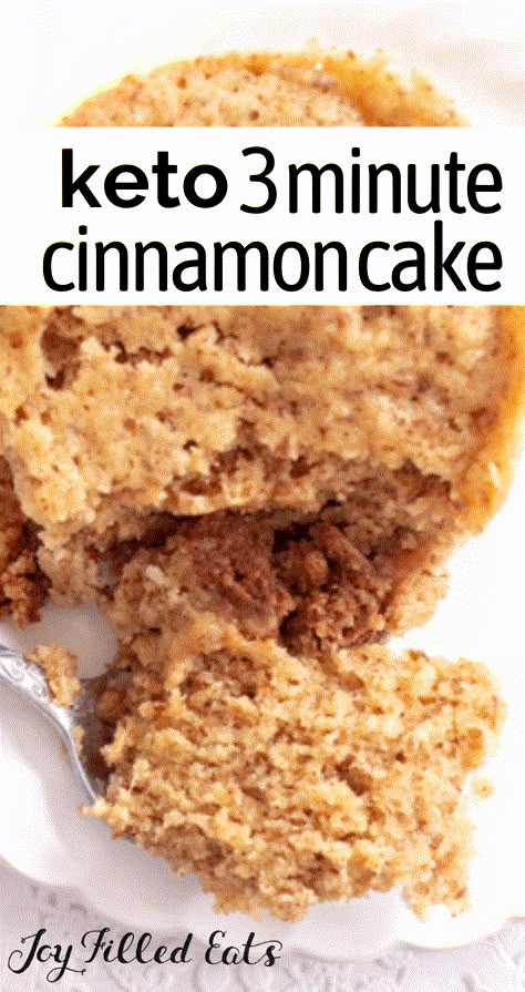 Keto Cinnamon Mug Cake, Cinnamon Mug Cake, Low Carb Mug Cakes, Keto Banana, Banana Bread Brownies, Keto Banana Bread, Keto Cinnamon, Postre Keto, Mug Cakes