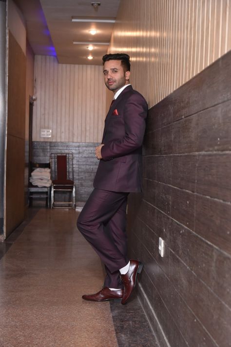 Wine colour Wine Colour Suit, Three Piece Suit Mens, Bride Reception Dresses, Wine Colour, Reception Dresses, Gents Kurta Design, Gents Kurta, Kurta Design, Slim Fit Suits