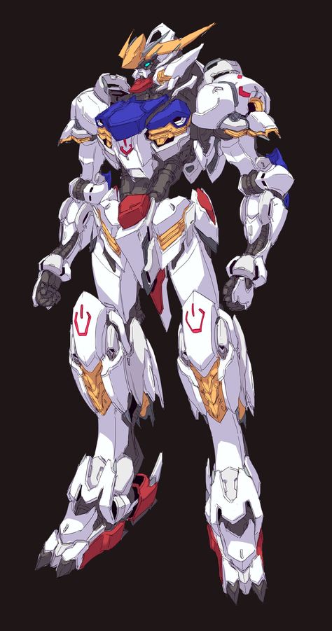 Gundam Barbatos Art, Barbatos Gundam, Action Poses Drawing, Gundam Barbatos, Gundam Iron Blooded Orphans, Contour Drawing, Gundam Art, Transformers Art, Armor Concept