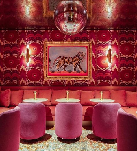 Take a walk on the wild side. It’s fun, we promise. 🐅 Design by @gcdinteriors Photo by @selaviephotocommercial | Instagram Memphis City, Wilderness Resort, San Myshuno, Mob Wife, Conde Nast Traveler, Conde Nast, New Property, Rooftop Bar, Hotels Design