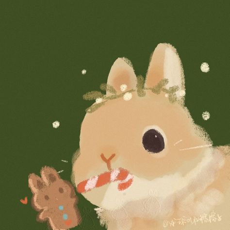 Bunny Christmas Wallpaper, Christmas Bunny Wallpaper, Christmas Cute Pfp, Christmas Bunny Drawing, Aesthetic Christmas Stickers, Aesthetic Christmas Pfp, Cute Bunny Pfp, Christmas Pfp Aesthetic, Cute Animal Art