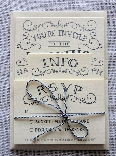 Personalised invite cards- CosmopolitanUK Homemade Wedding, Silvester Party, Invitation Kits, Vintage Invitations, Personalised Wedding Invitations, Fun Wedding Invitations, Shabby Chic Vintage, Invitation Inspiration, Shabby Chic Wedding