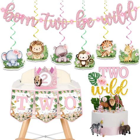 1st Birthday Twin Girl Theme, Two At The Zoo Birthday Girl, Toddler Girl 2nd Birthday Themes, Animal Themed Birthday Party Girl, Second Birthday Girl Theme Winter, Two Wild Birthday Party Girl Decorations, Two Themed Birthday Party Girl, Born Two Be Wild Birthday Girl, 2nd Birthday Party Themes Girl