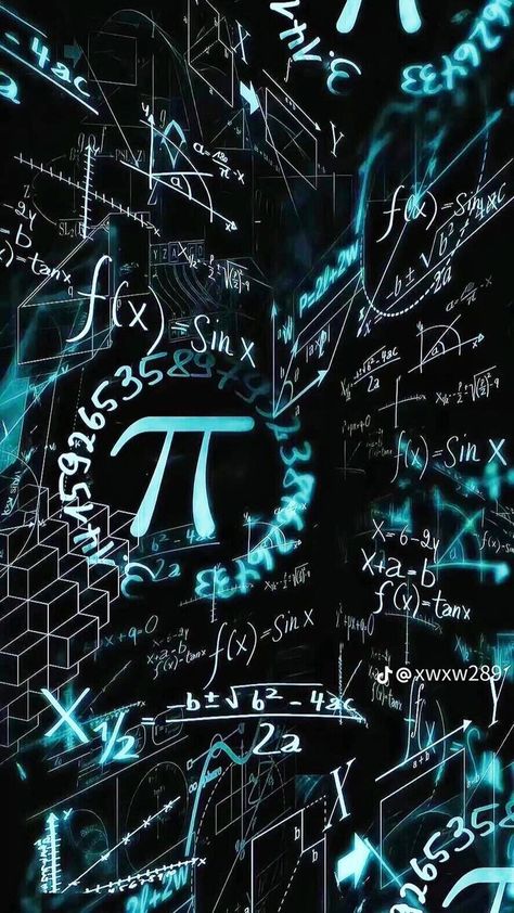 Maths Wallpapers, Maths Formulas Wallpaper, Mathematics Wallpaper, Pi Wallpaper, Pi Aesthetic, Physics Wallpaper, Math Background, Math And Physics, Math Aesthetic