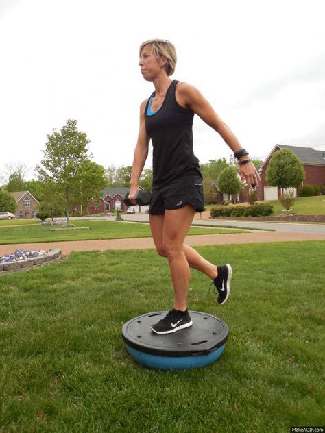 6 Ways a Bosu Ball Can Help You Sculpt Great Legs – Parade: Entertainment, Recipes, Health, Life, Holidays Exercise Fitness, Erin Oprea, Carrie Underwood Leg Workout, Bosu Ball Workout, Bosu Workout, Bosu Ball, Workout Moves, Great Legs, Trx