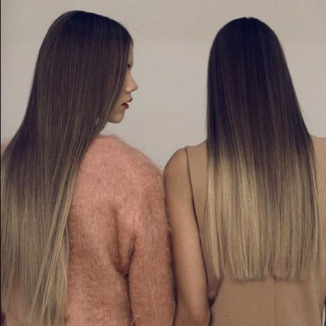 natural colour dip dyed hair Outgrown Roots, One Length Hair, Women With Long Hair, Dip Dye Hair, Ombré Hair, Dip Dyed, Hair Envy, Love Hair, Hair Dos