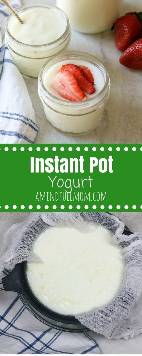 Instant Pot Yogurt: Step by step directions for making yogurt in an electric pressure cooker. Includes directions for nonfat, full fat and Greek yogurt. Also ways to naturally sweeten yogurt. This is EVERYTHING you need to know about making Instant Pot Yogurt. #instantpot #pressurecooker #yogurt Instant Pot Yogurt Recipe, Homemade Yogurt Recipes, Instant Pot Yogurt, Making Yogurt, Best Instant Pot Recipe, Healthy Instant Pot Recipes, Slow Cook, Homemade Yogurt, Electric Pressure Cooker