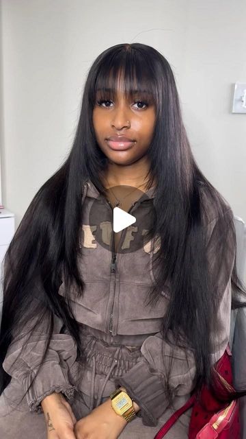 Alasha Hair Artistry🏆 on Instagram: "Closure wig fringe bang X layers  Book your appointment today!  #stlhairstylist #htxhairstylist" Bang Closure Wig, Fringe Wig Black Women, Layered Straight Hair With Bangs, Fringe Wigs, Fringe Wig, Curly Layers, Straight Weave, Fringe Bangs, Birthday Hair