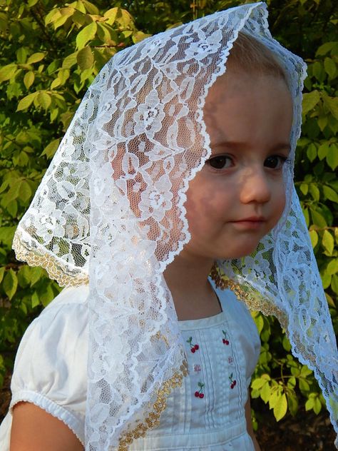 Latin Mass Veil Mass Veil, Chapel Veils, Chapel Veil Catholic, Girls Veiled, Hopelessly Devoted, Latin Mass, Beautiful Veil, Gorgeous Prom Dresses, Chapel Veil